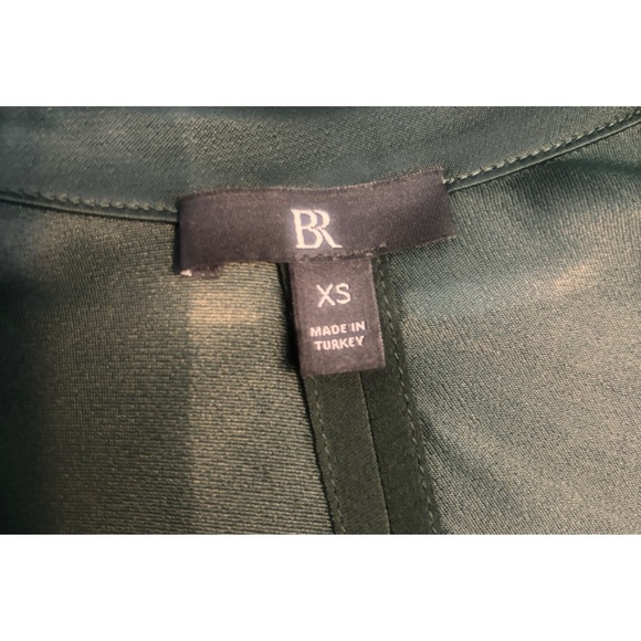 {Banana Republic} Exquisite XS Emerald Green V-Neck Dress 100% Viscose Rayon - Picture 5 of 6